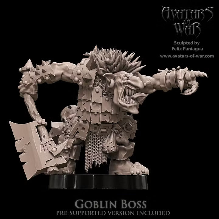 Goblin Hero with hand weapon  Avatars of War 32mm Fantasy figure