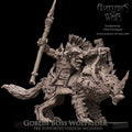 Goblin Hero on Wolf with spear & hand weapon  Avatars of War 32mm Fantasy figure