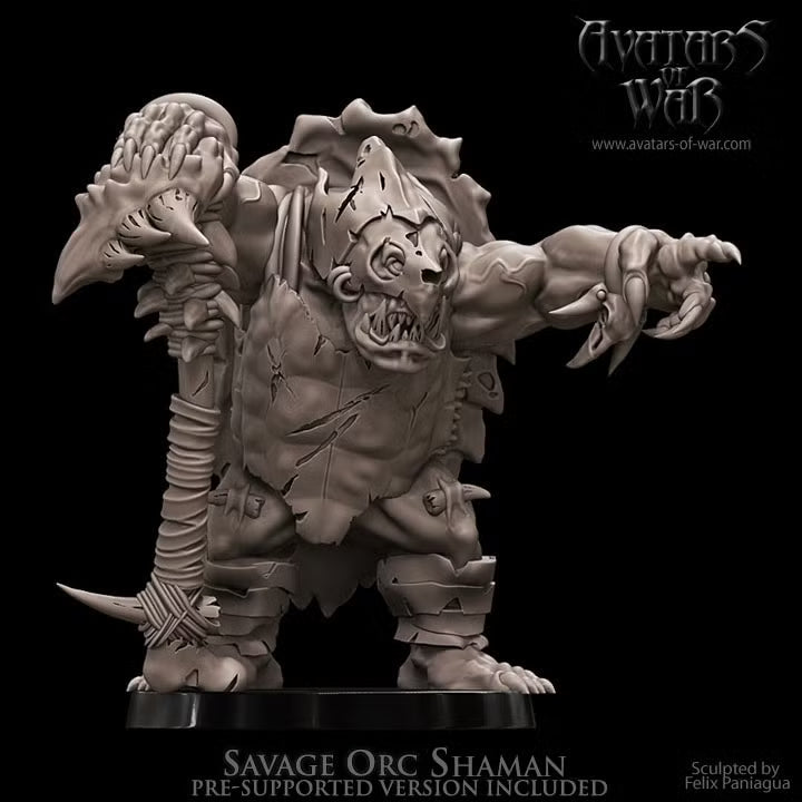Savage Orc Sharman Avatars of War 32mm Fantasy figure
