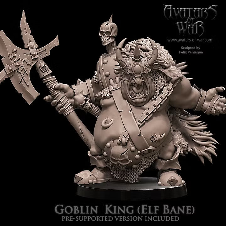 Goblin King (Neutral, Elf Bane & Dwarf Bane) Avatars of War 32mm Fantasy Miniatures