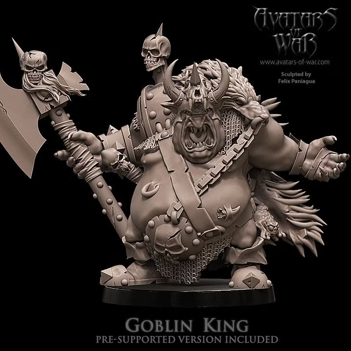 Goblin King (Neutral, Elf Bane & Dwarf Bane) Avatars of War 32mm Fantasy Miniatures
