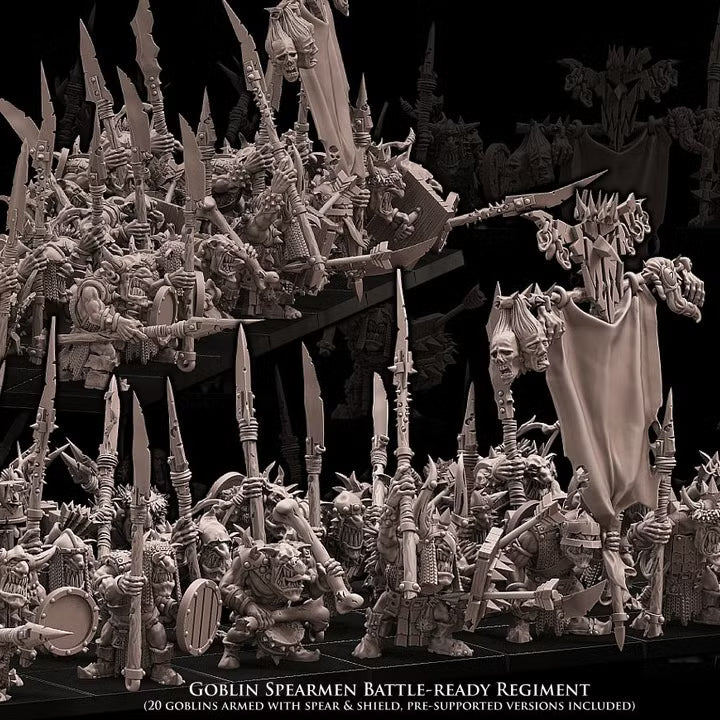 Goblin Spearmen Regiment Avatars of War 32mm Miniatures