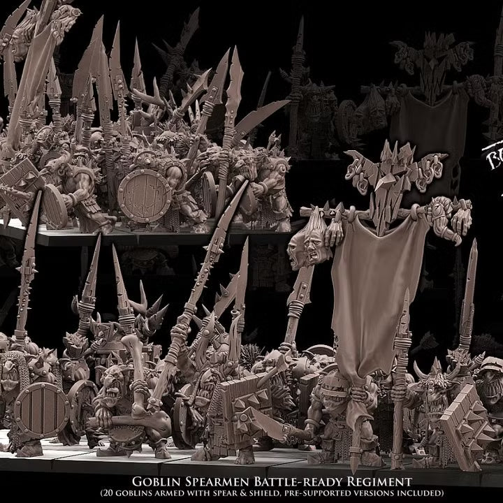 Goblin Spearmen Regiment Avatars of War 32mm Miniatures