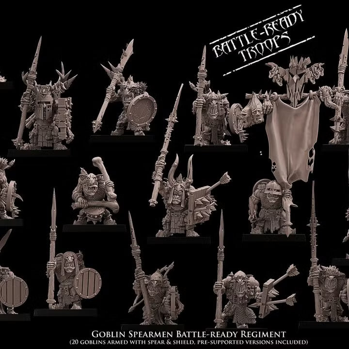 Goblin Spearmen Regiment Avatars of War 32mm Miniatures