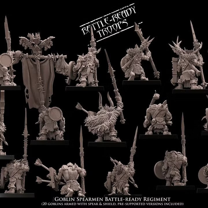 Goblin Spearmen Regiment Avatars of War 32mm Miniatures