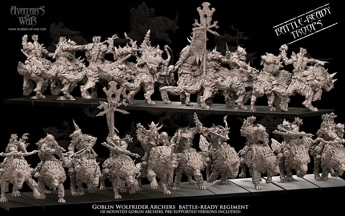 Avatars of War Goblin Wolf Rider Archer Regiment