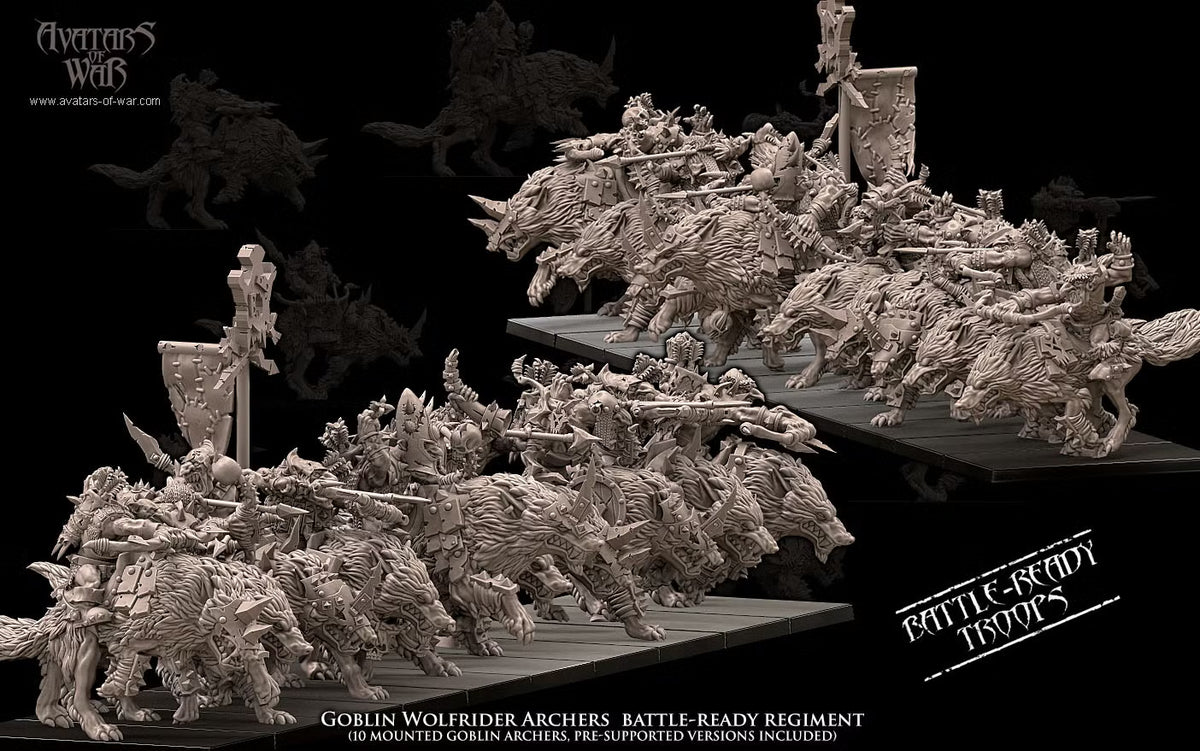 Avatars of War Goblin Wolf Rider Archer Regiment