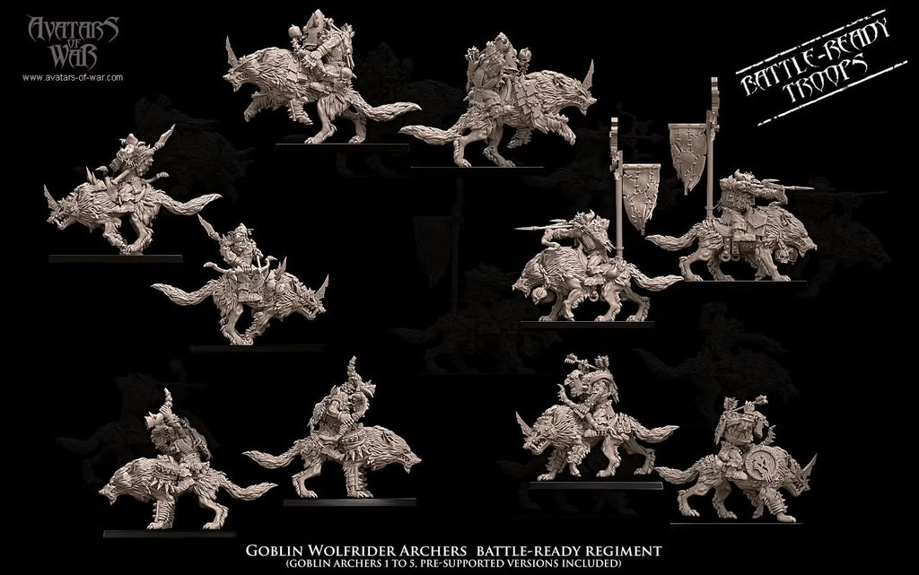 Avatars of War Goblin Wolf Rider Archer Regiment