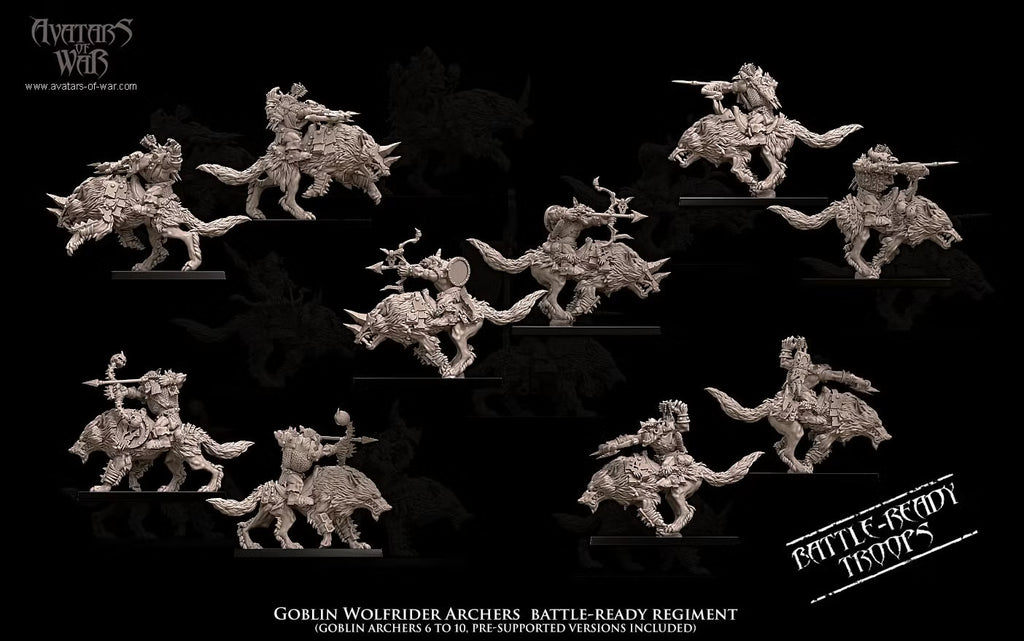 Avatars of War Goblin Wolf Rider Archer Regiment