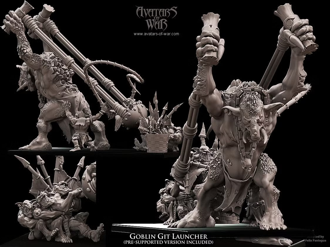 Goblin Git Launcher Avatars of War 32mm miniatures