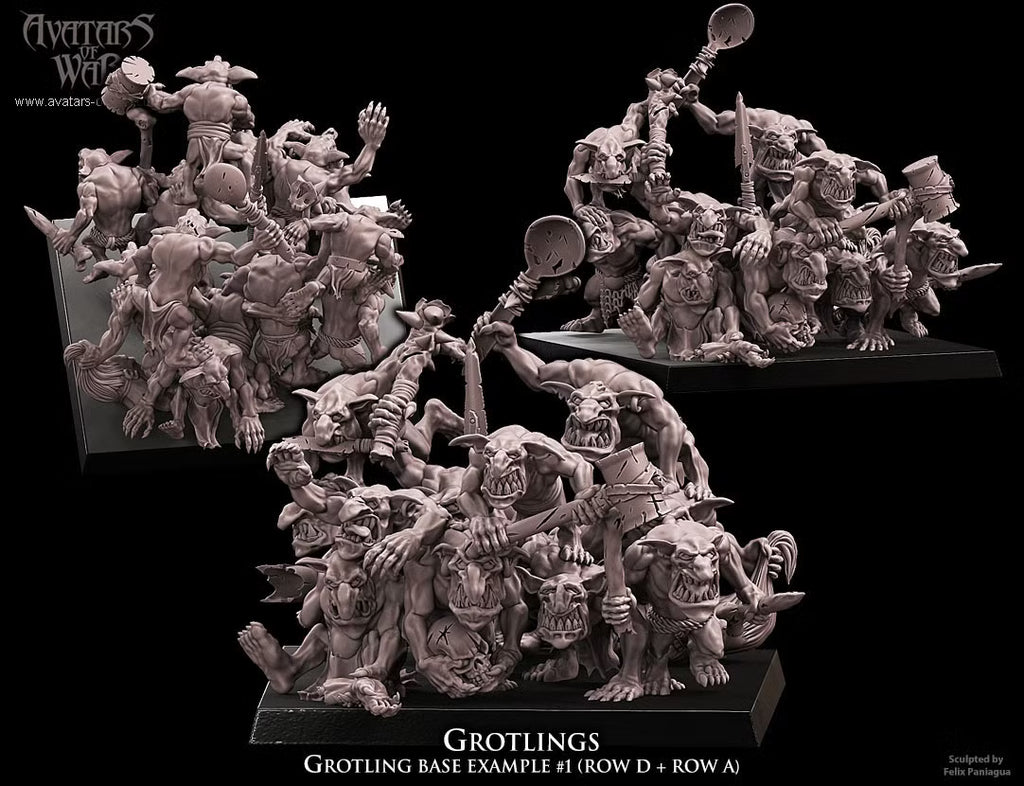 Grottlings Regiment Avatars of War 32mm Miniatures