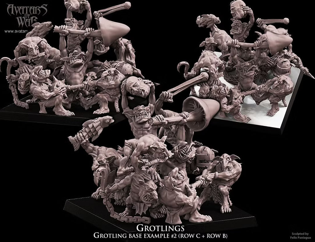 Grottlings Regiment Avatars of War 32mm Miniatures