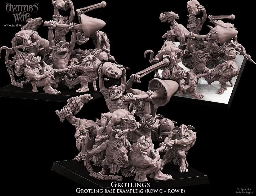 Grottlings Regiment Avatars of War 32mm Miniatures