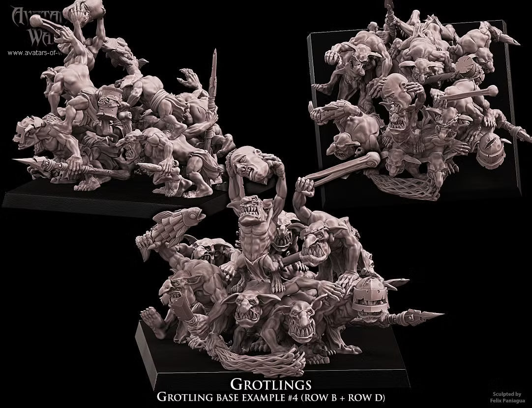 Grottlings Regiment Avatars of War 32mm Miniatures