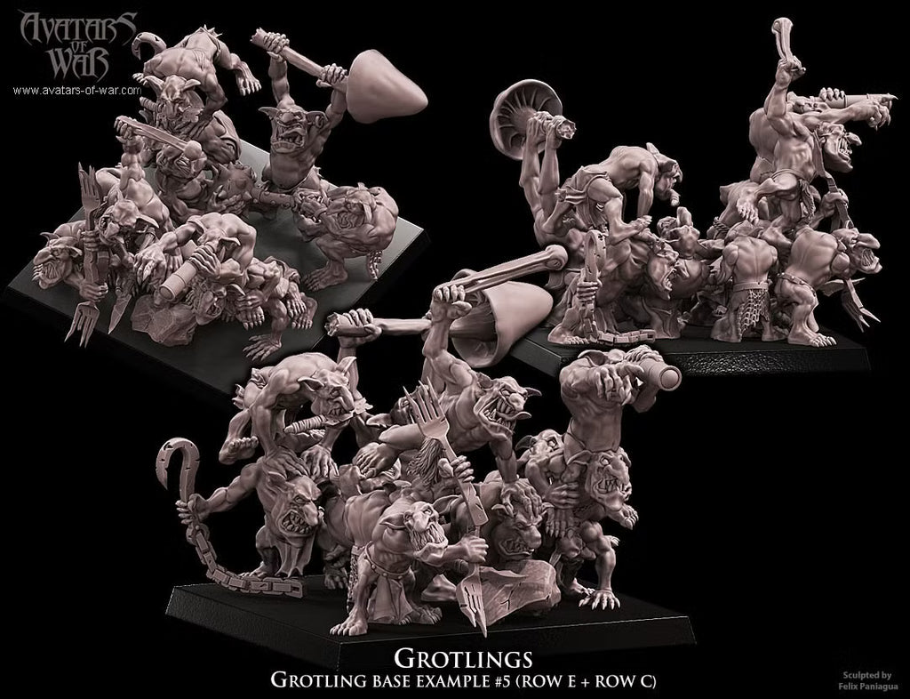 Grottlings Regiment Avatars of War 32mm Miniatures
