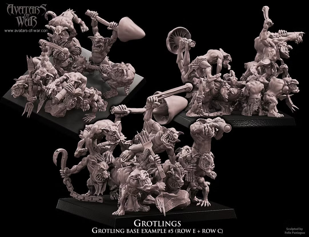 Grottlings Regiment Avatars of War 32mm Miniatures