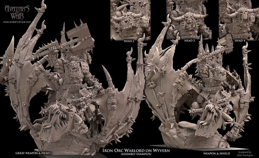 Avatars of War Iron Orc Warlord on Wyvern