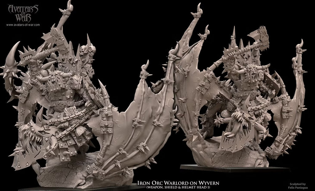 Avatars of War Iron Orc Warlord on Wyvern
