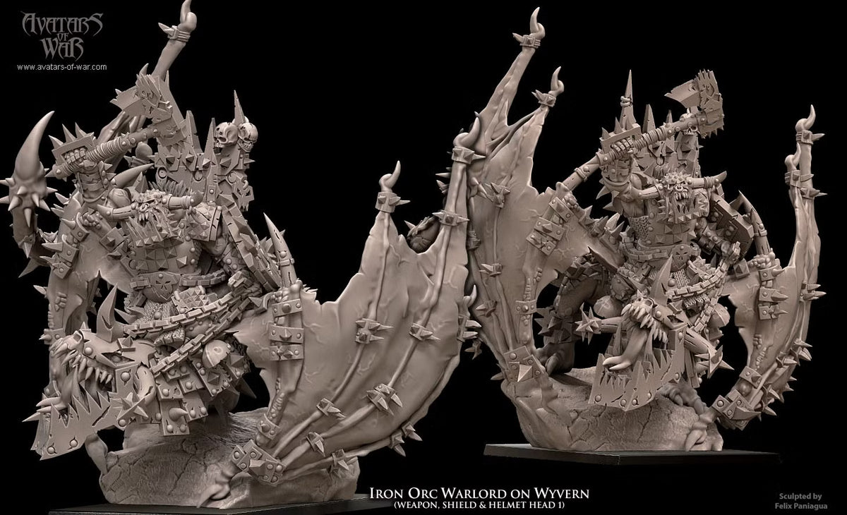 Avatars of War Iron Orc Warlord on Wyvern