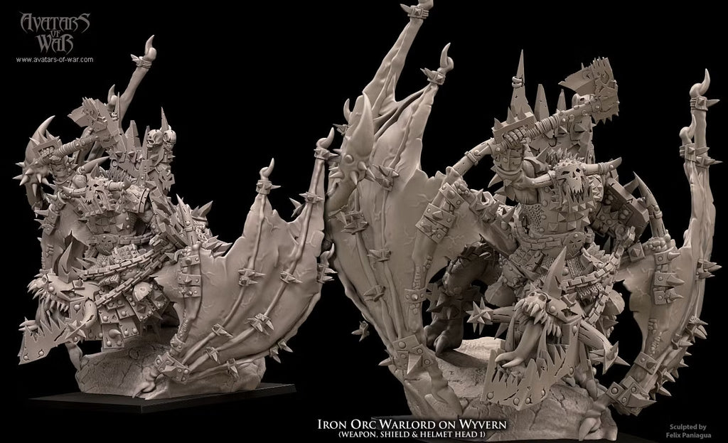 Avatars of War Iron Orc Warlord on Wyvern