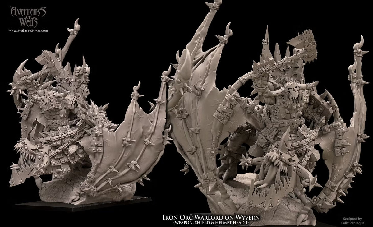 Avatars of War Iron Orc Warlord on Wyvern