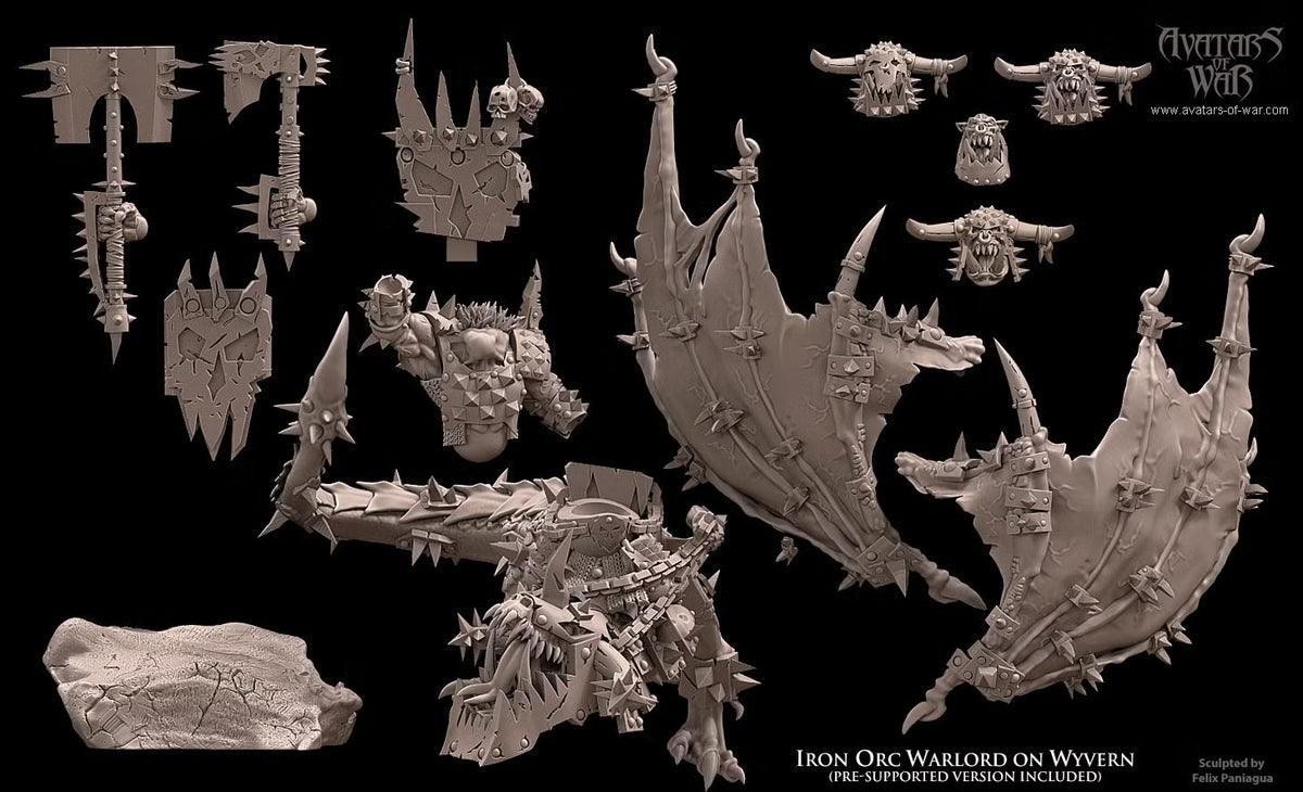 Avatars of War Iron Orc Warlord on Wyvern