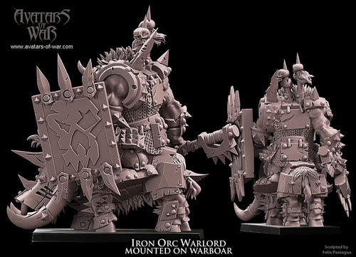 Avatars of War Iron Orc Warlord on Warboar