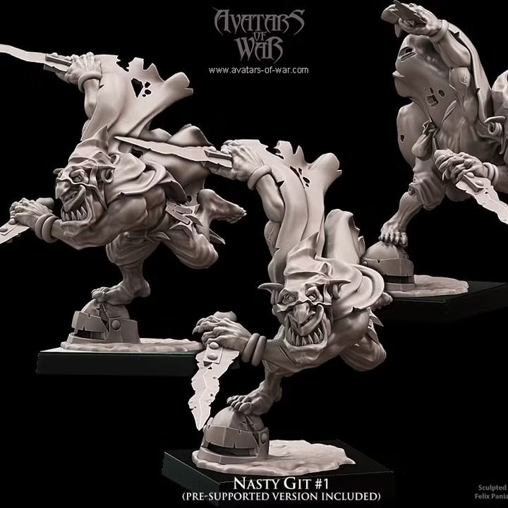 Goblin Nasty Gits Avatars of War 32mm miniatures