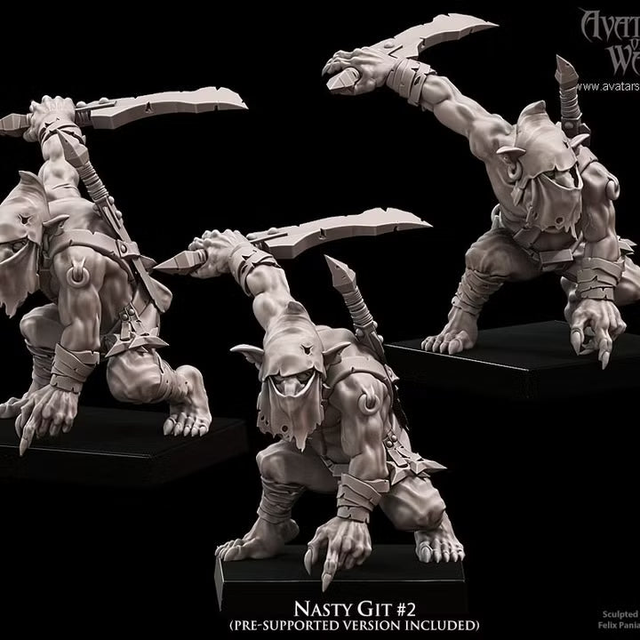 Goblin Nasty Gits Avatars of War 32mm miniatures