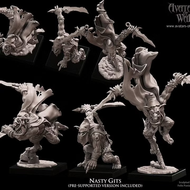 Goblin Nasty Gits Avatars of War 32mm miniatures