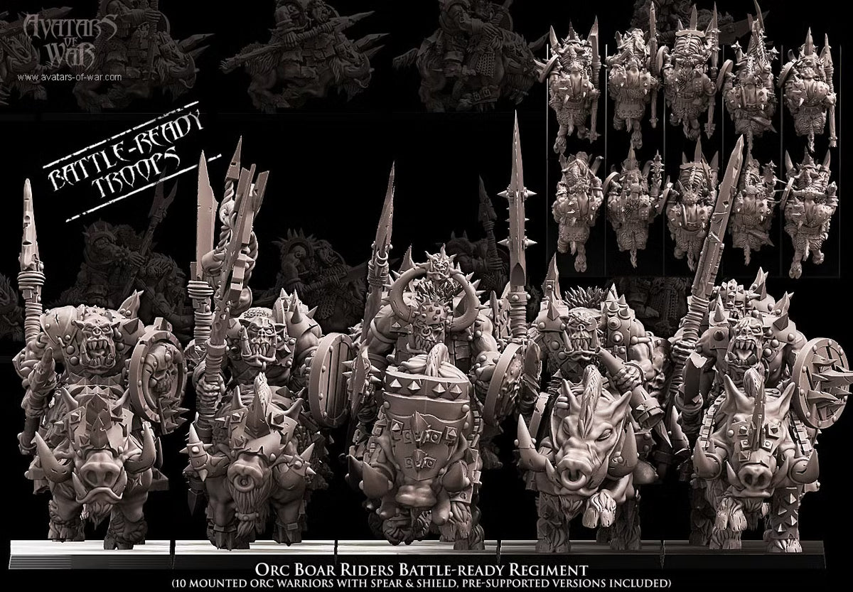 Avatars of War Orc Boar Riders Spearmen Regiment