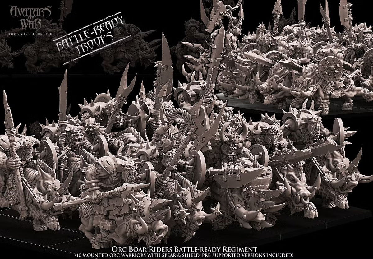 Avatars of War Orc Boar Riders Spearmen Regiment