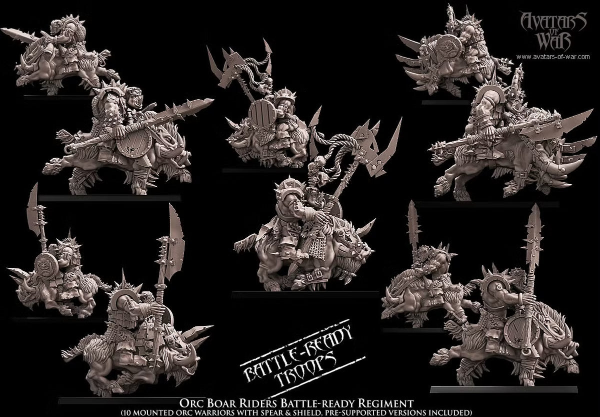 Avatars of War Orc Boar Riders Spearmen Regiment