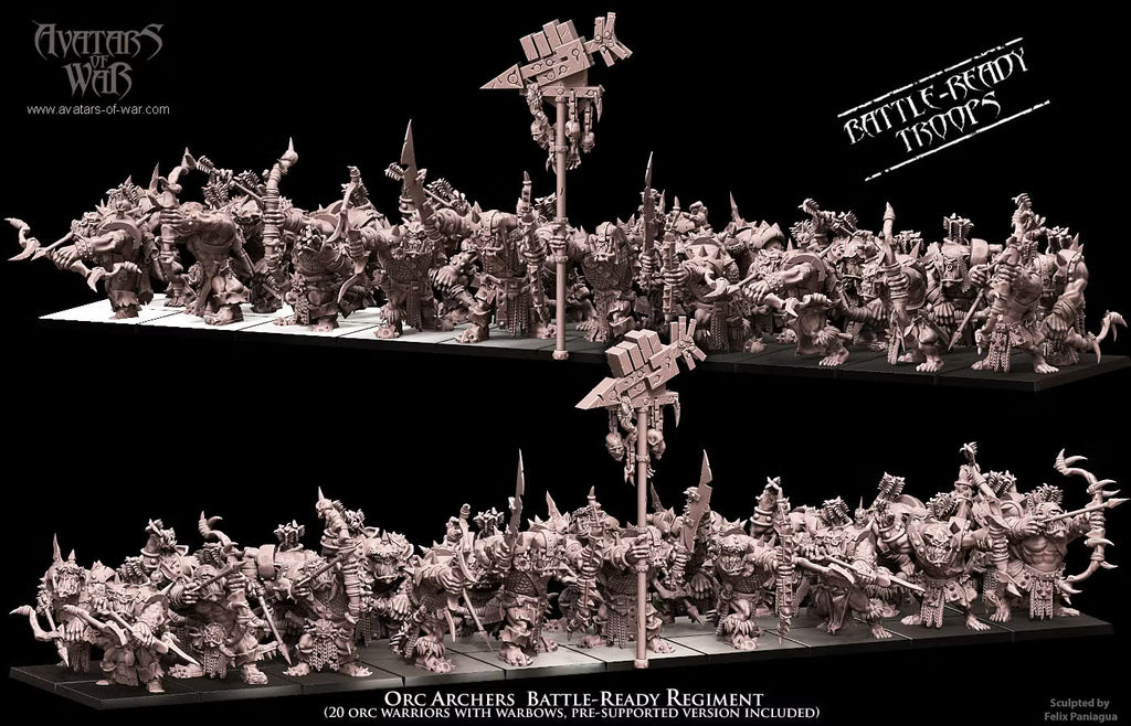 Orc Archers Regiment Avatars of War 32m