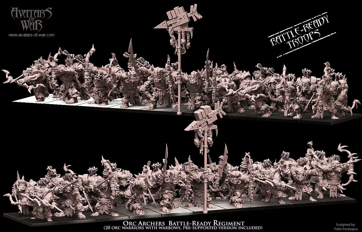 Orc Archers Regiment Avatars of War 32m
