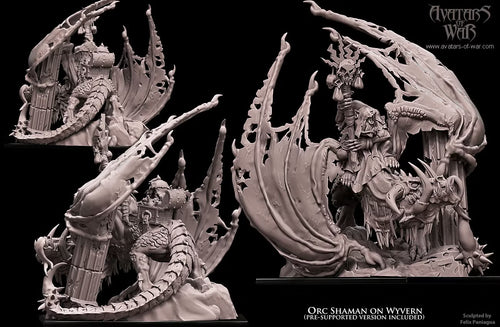 Avatars of War Orc Sharman on Wyvern