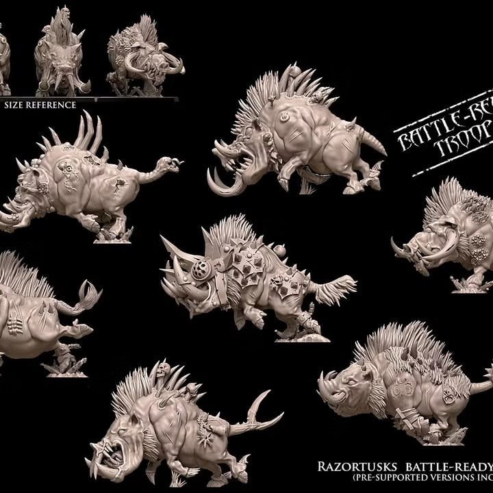 Razor Tusks regiment Avatars of War 32mm scale fantasy figures