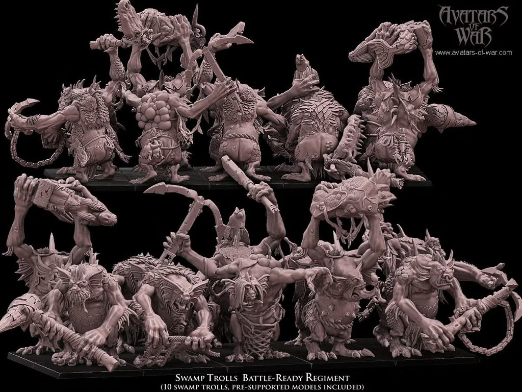 Swamp Trolls Avatars of War 32mm miniatures
