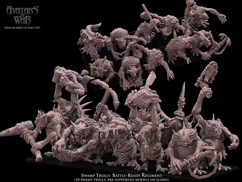 Swamp Trolls Avatars of War 32mm miniatures