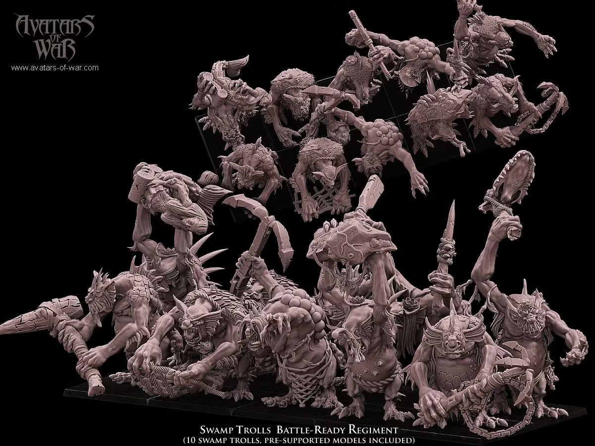 Swamp Trolls Avatars of War 32mm miniatures