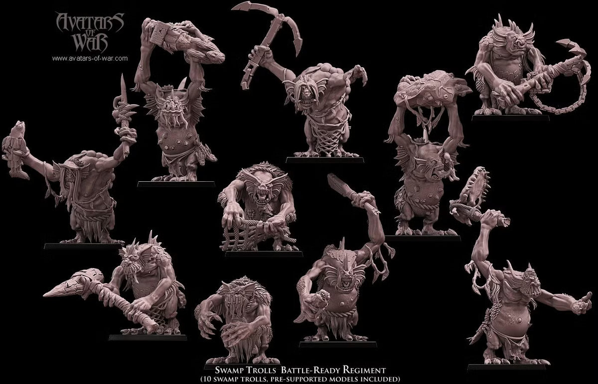 Swamp Trolls Avatars of War 32mm miniatures