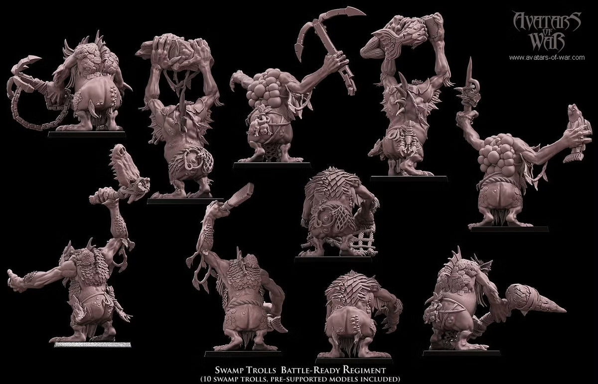 Swamp Trolls Avatars of War 32mm miniatures