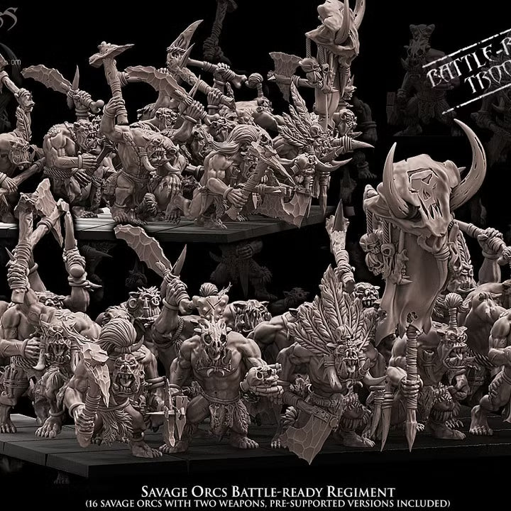 Savage Orcs Regiment Avatars of War 32mm Fantasy Miniatures
