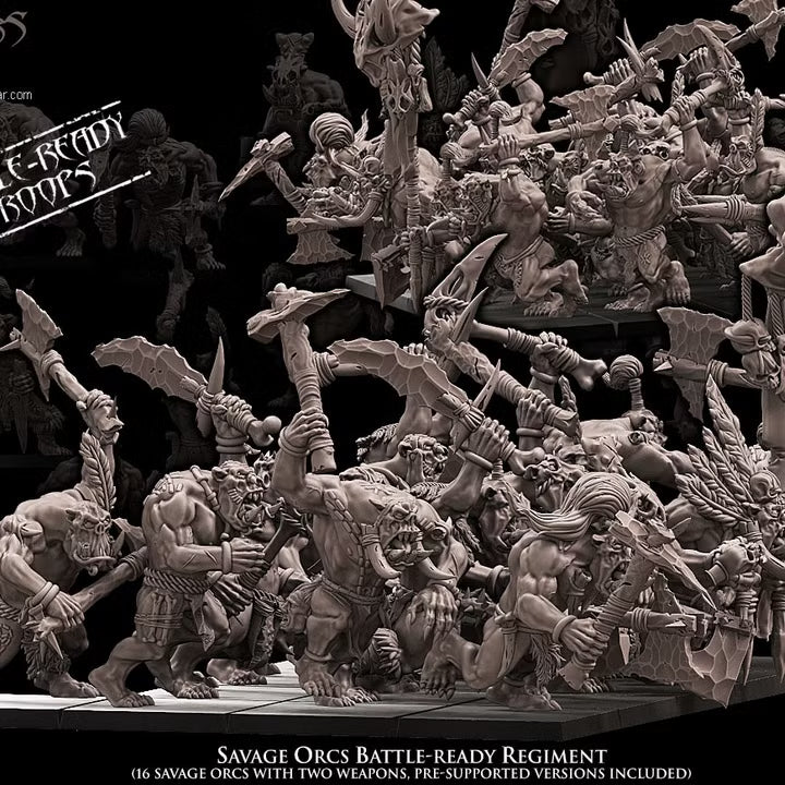 Savage Orc Regiment Avatars of War 32mm Miniatures