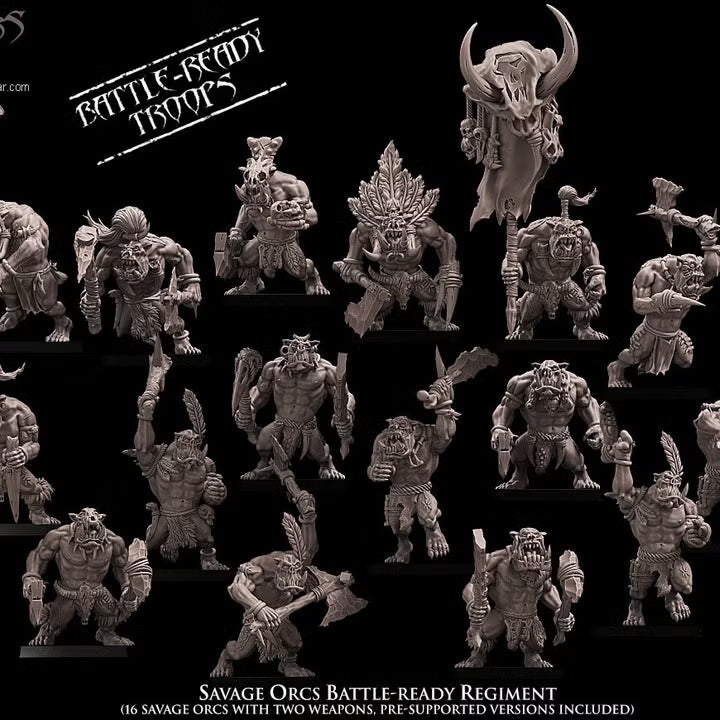 Savage Orc Regiment Avatars of War 32mm Miniatures