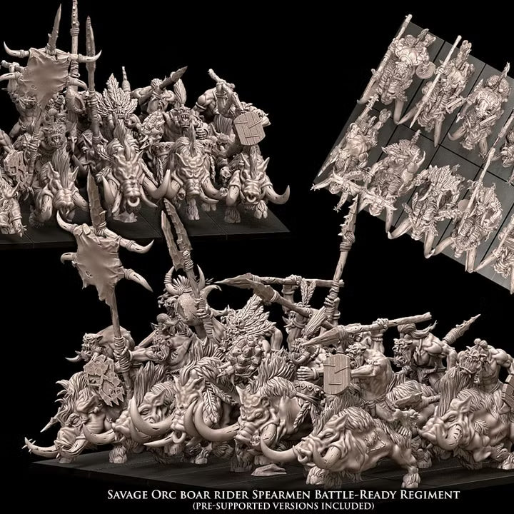 Avatars of War Savage Orc Boar Riders Spearmen Regiment