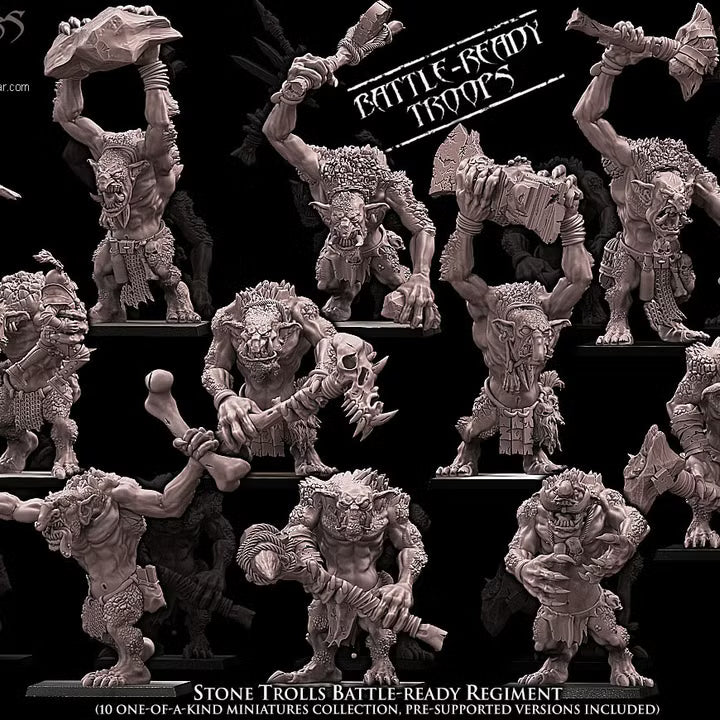 Stone Trolls Avatars of War 32mm miniatures