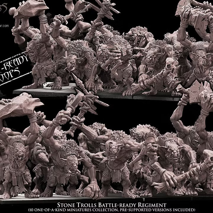 Stone Trolls Avatars of War 32mm miniatures