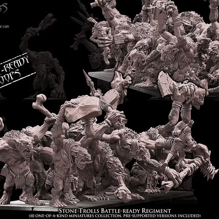 Stone Trolls Avatars of War 32mm miniatures