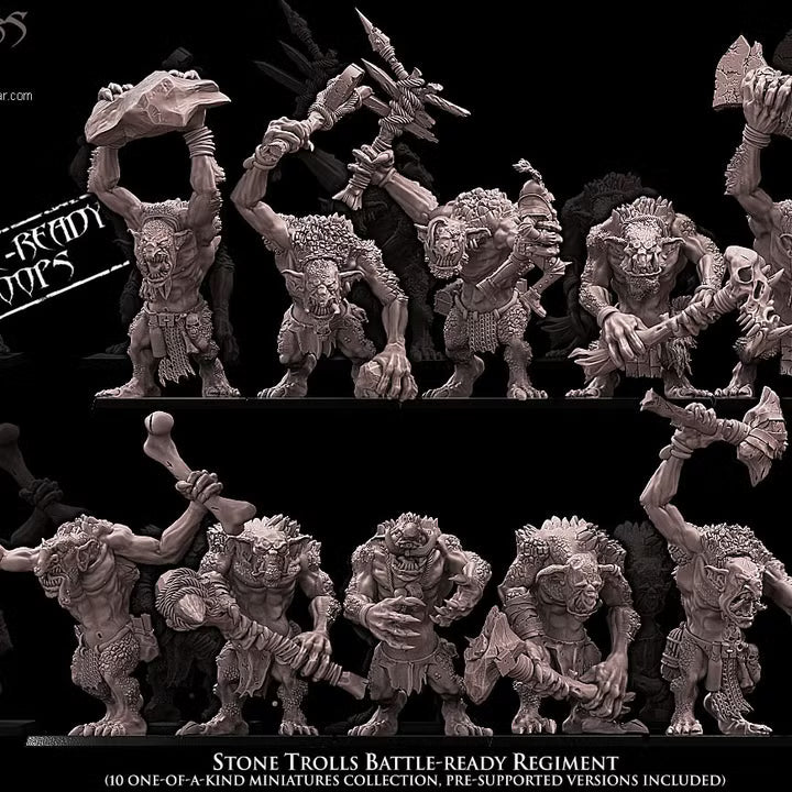 Stone Trolls Avatars of War 32mm miniatures
